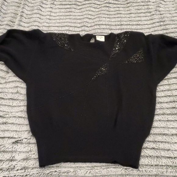 Vintage beaded Yves de Valere sweater size EU42 - Picture 2 of 8